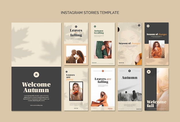 Collection de modèles web d'automne Psd gratuit