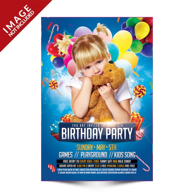 Fete D Anniversaire Des Enfants Psd Premium