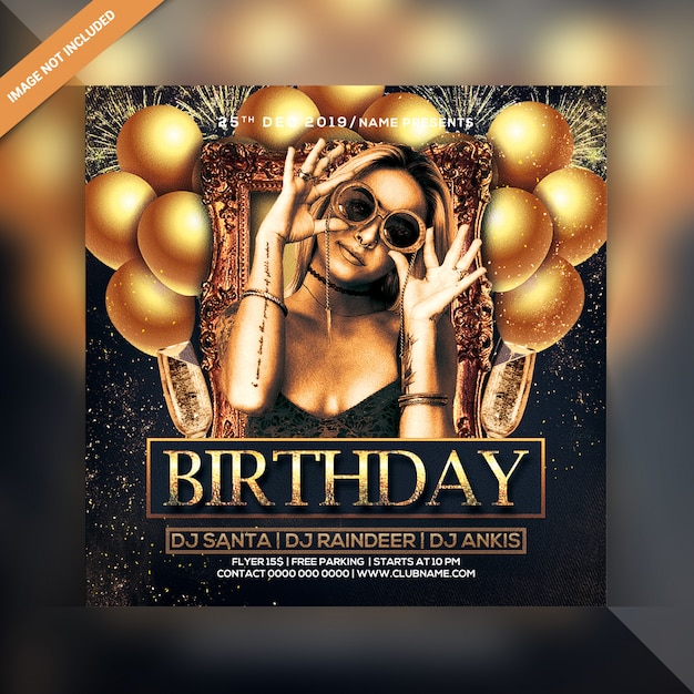 Flyer Fete D Anniversaire Psd Premium