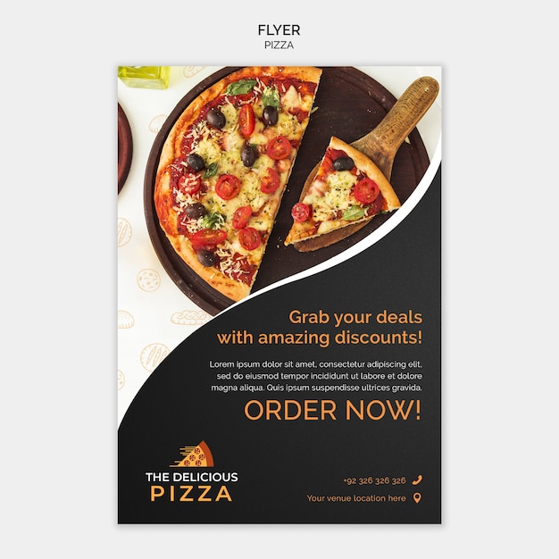Flyer Pour Commander Des Pizzas Psd Gratuite