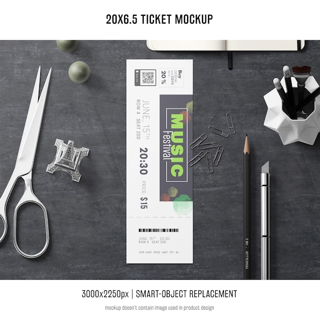 maquette ticket