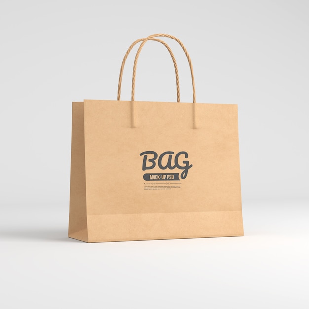 Maquette de sac en papier PSD Premium