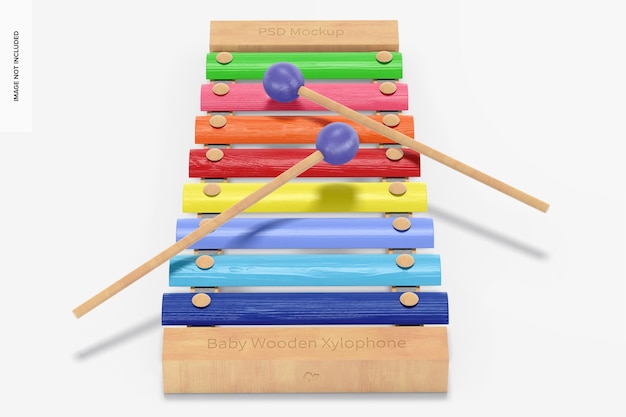 Maquette De Xylophone En Bois Pour Bebe Perspective Psd Gratuite