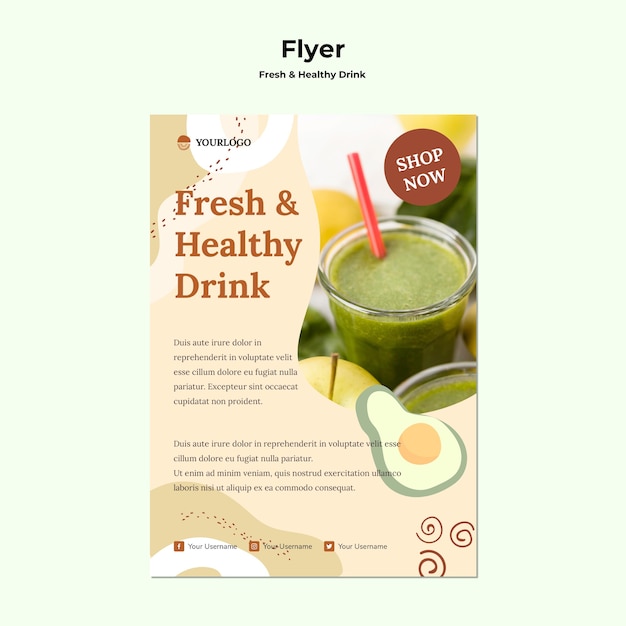 Modèle D'affiche De Jus De Fruits  PSD Gratuite