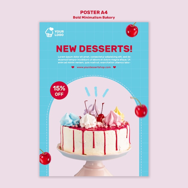 Modele D Affiche De Reduction De Boulangerie Psd Gratuite