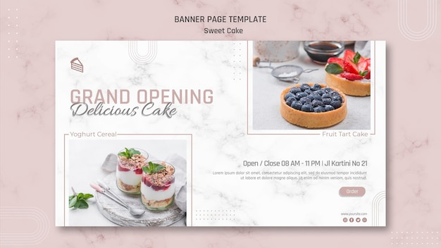 Modele D Affiche D Ouverture De Gateau Delicieux Psd Gratuite