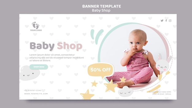 Modele De Banniere De Magasin De Bebe Psd Gratuite