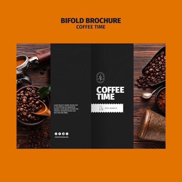 Modèle De Brochure De Café à Deux Volets | PSD Gratuite