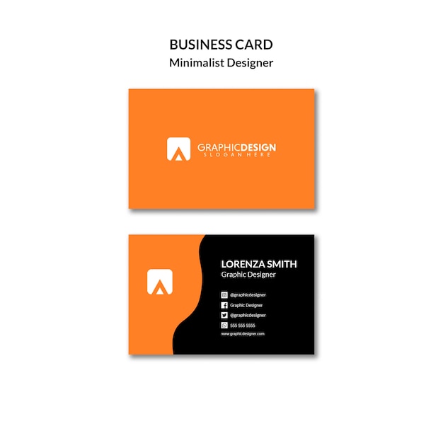 Modèle de carte de visite concepteur minimaliste Psd gratuit