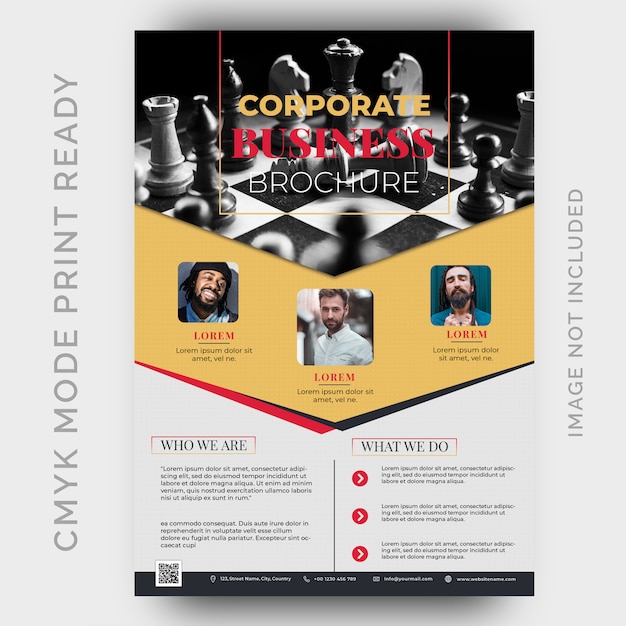 Modèle de conception de flyer moderne PSD Premium