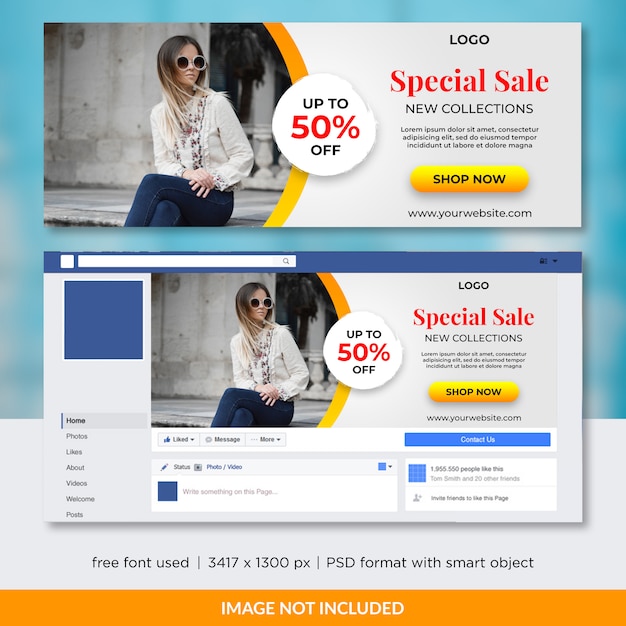 Modèle de couverture de mode PSD Premium