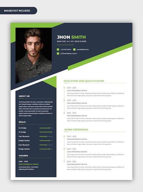 Mod le De Cv  Cv  Professionnel Abstrait Moderne PSD  Premium