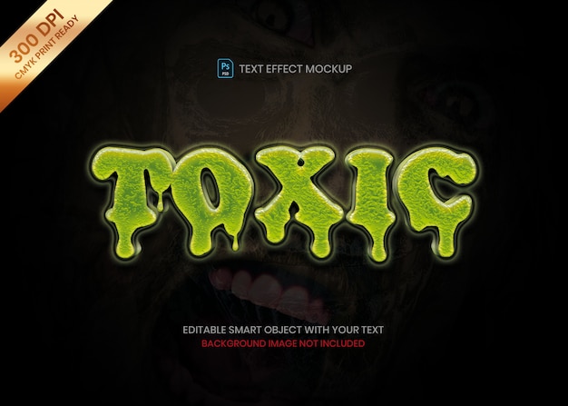 Mod le D effet  De Texte Logo  Logo  3d Poison Vert Liquide 