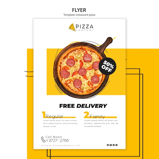 Modele De Flyer Pour Pizzeria Psd Gratuite