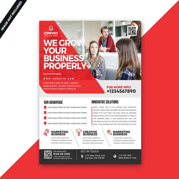 Modèle de flyer professionnel PSD Premium