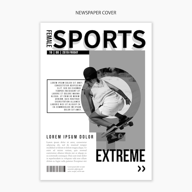 Modèle De Journal Sur Le Sport  PSD Gratuite