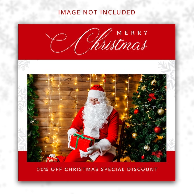 Modèle De Médias Sociaux De Noël PSD Premium