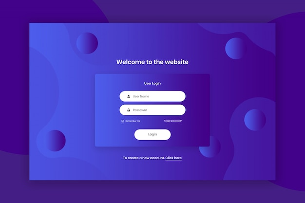  Page  De  Connexion  PSD Premium