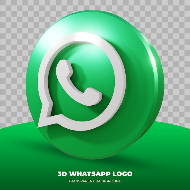 Rendu 3d Du Logo Whatsapp Isole Psd Premium