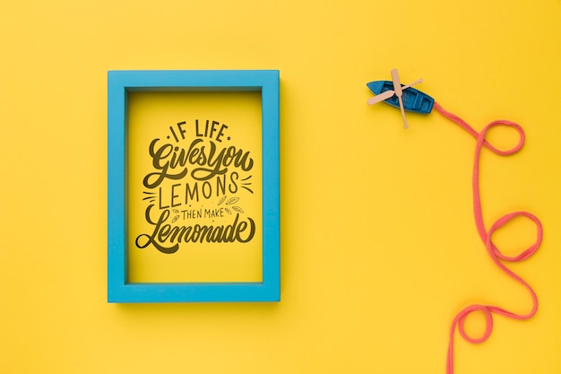 Si la vie te donne des citrons, alors fais de la limonade, une lettre de motivation Psd gratuit