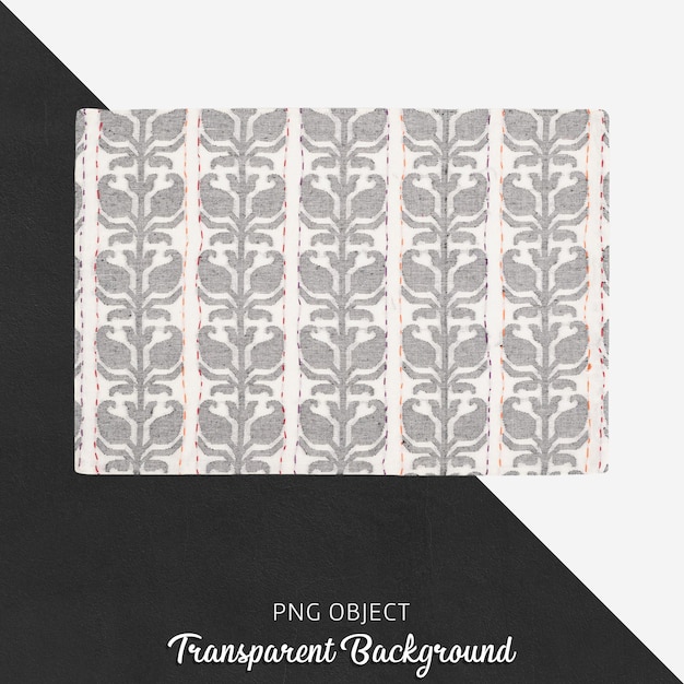 Textile de cuisine à motifs blanc et gris clair sur fond transparent PSD Premium