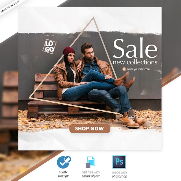 Vente bannières web de médias sociaux PSD Premium