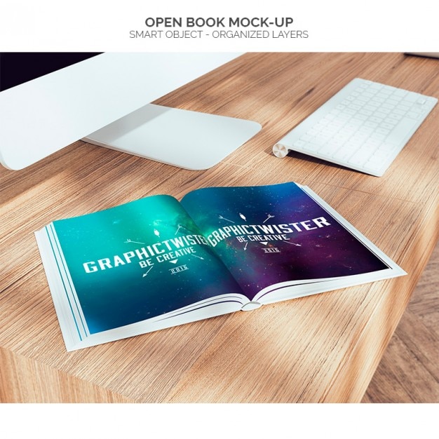 Download Abra o livro mock-up | PSD Grátis