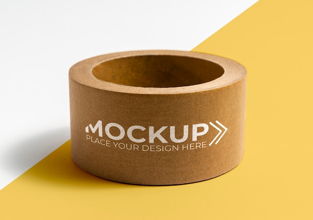 Download Arranjo de mock-up de fita de embalagem | PSD Grátis