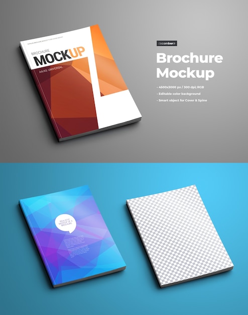 Download Bruchure mockups (catálogos ou livretos). o modelo é universal para formatos a4 e a5 | PSD Premium