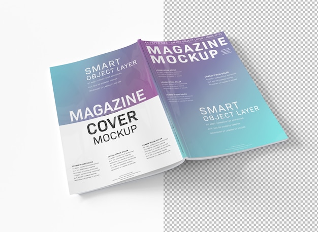 Download Capa De Revista Cortada Em Branco Mockup Psd Premium PSD Mockup Templates