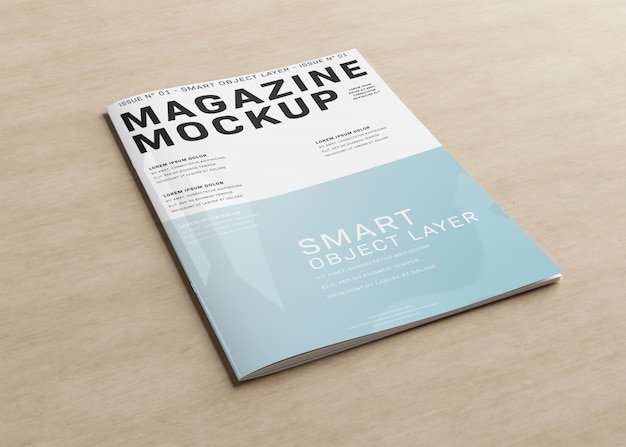 Download Capa De Revista Na Superficie De Madeira Mockup Psd Premium Yellowimages Mockups