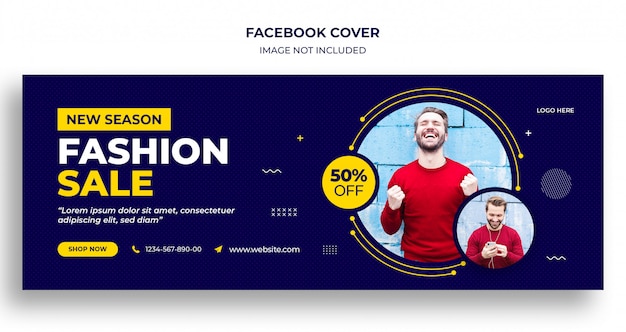 Capa Do Facebook Para Venda De Moda E Modelo De Banner Da Web Psd Premium