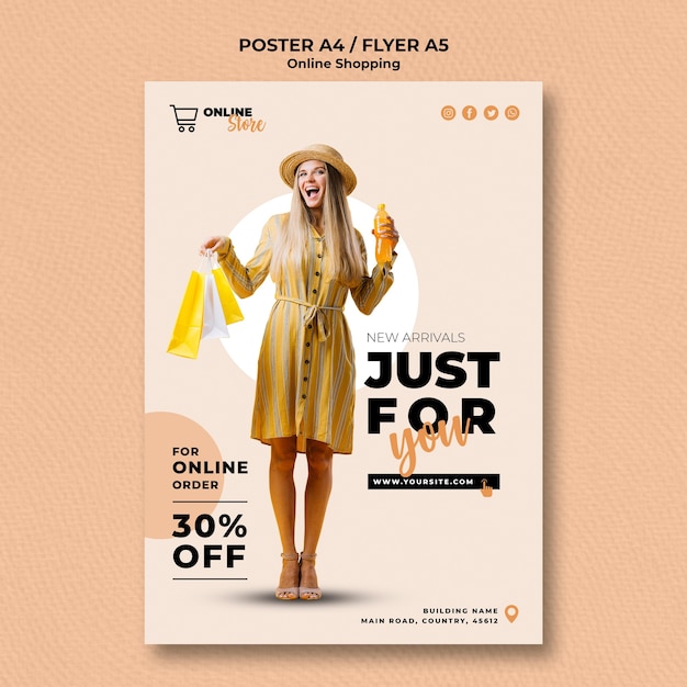 Cartaz Para Venda De Moda Online Psd Grátis 3906