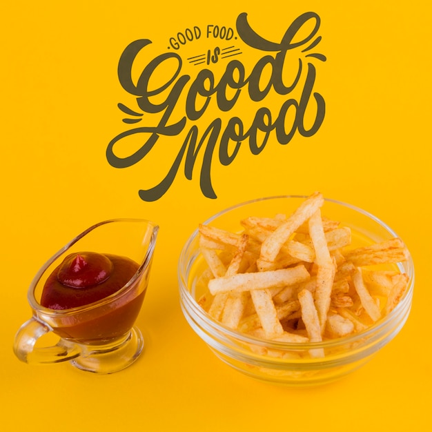 Conceito de fast food com copyspace Psd grátis