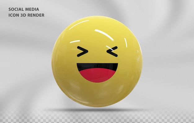 Emoji Haha Cone D Renderiza O Luxuosa Psd Premium