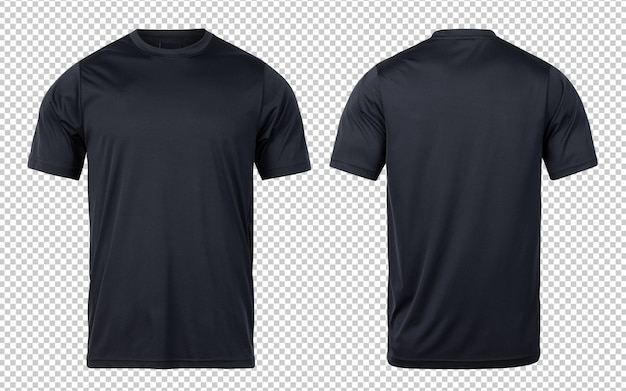 Download Esporte preto t-shirts frente e verso modelo mock-up para seu projeto. | PSD Premium