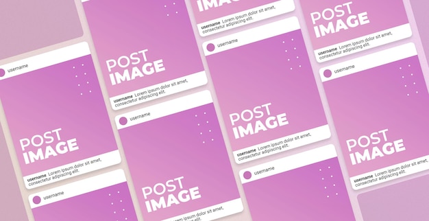 Download Instagram post mosaic mockup | PSD Premium