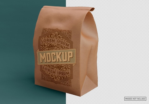 Download Kraft food bag mockup | PSD Premium