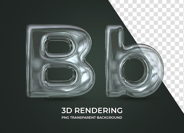 Letra B 3d Renderizando Fundo Transparente Isolado | PSD Premium