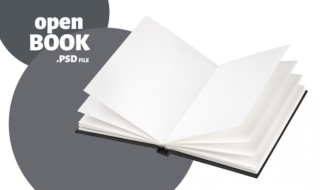 Download Livro preto aberto mock-se isolado | PSD Premium