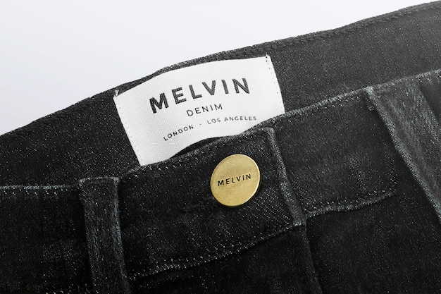 Download Logo mockup label tag & button jeans | PSD Premium