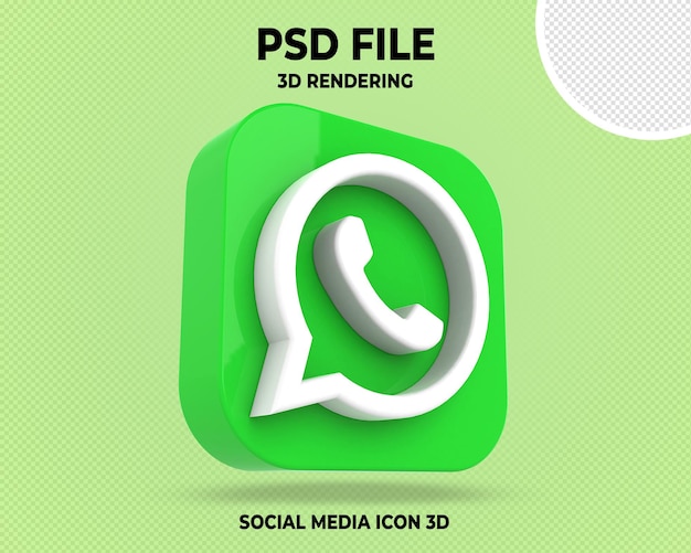 Logotipo Do Whatsapp D Social Media Transparente Psd Premium