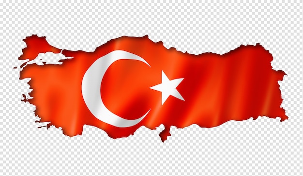 Mapa Da Bandeira Da Turquia Psd Premium