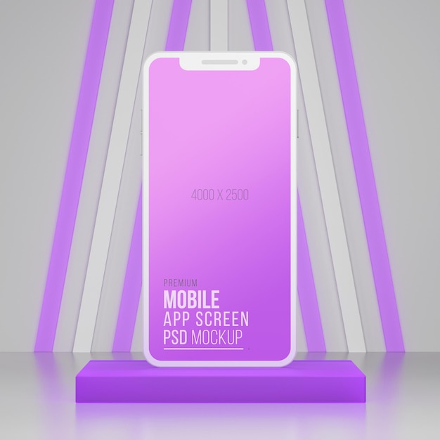 Maquete 3d Da Tela Do Aplicativo Para Smartphone Psd Premium 7226