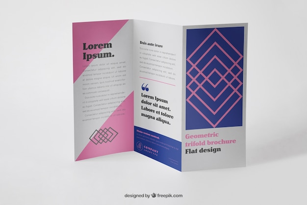 Maquete de folheto trifold corporativo Psd grátis