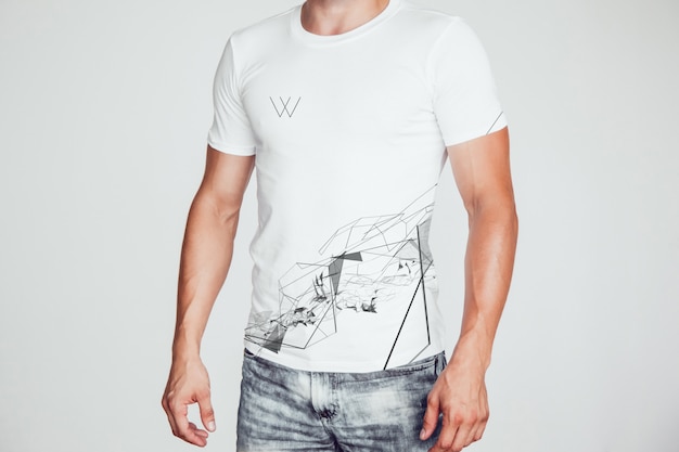 Download Mock-up do t-shirt dos homens | PSD Premium