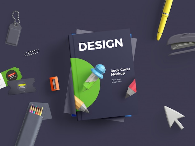 Download Mockup de livro de capa dura | PSD Premium