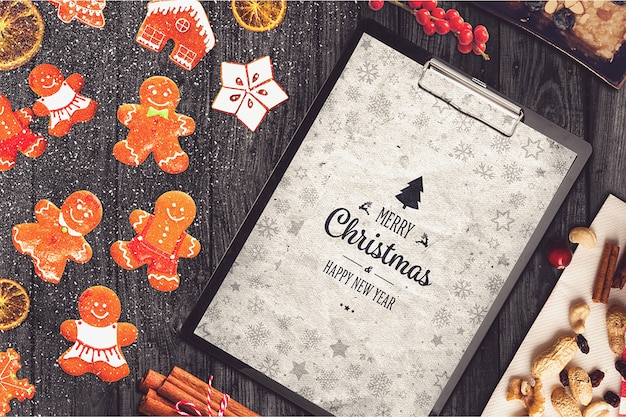 Download Mockup de pasta de natal | PSD Premium