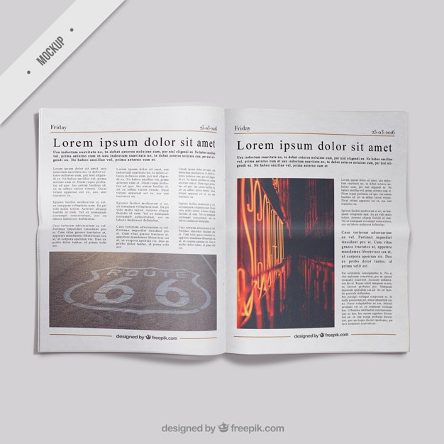 Mockup Jornal Realista Psd Grátis