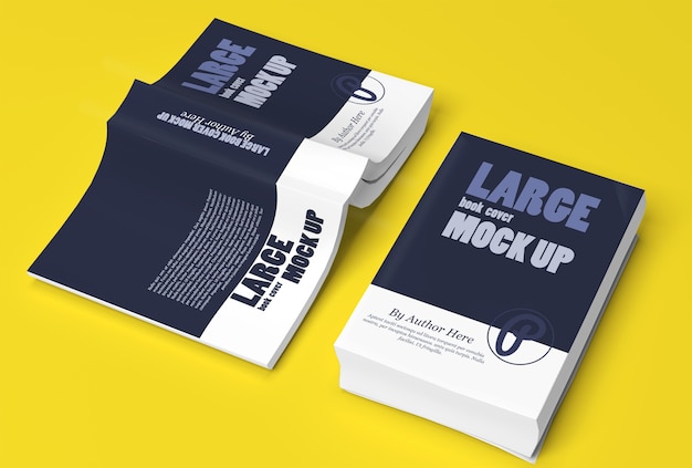 Download Mockups Grandes Da Capa Do Livro De Capa Mole Psd Premium PSD Mockup Templates